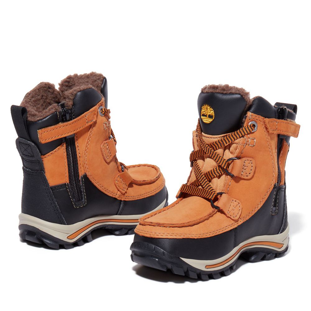 Timberland Kids Snow Boots Toddler Chillberg Waterproof - Brown/Black - India ZM0529416